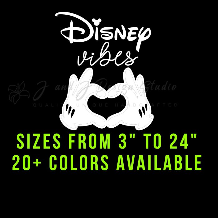 Disney Vibes Vinyl Decal - Custom Size