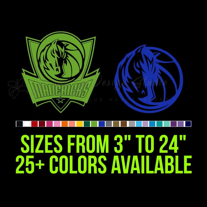 Dallas Mavericks Vinyl Decal - Custom Size