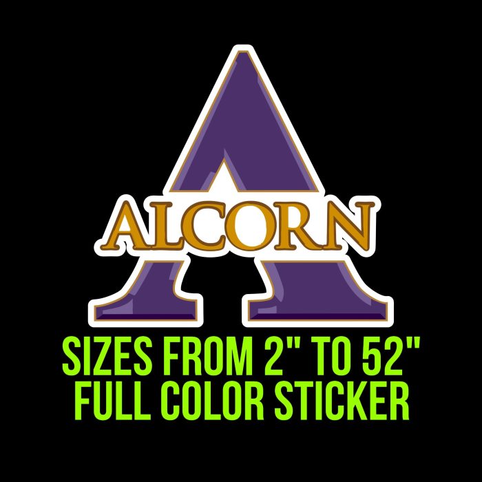 Alcorn State Braves Vinyl Decal - Custom Size
