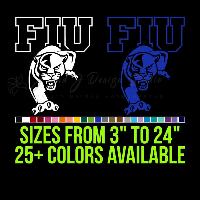 FIU Panthers Vinyl Decal - Custom Size