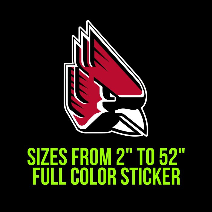 Ball State Cardinals Vinyl Decal - Custom Size