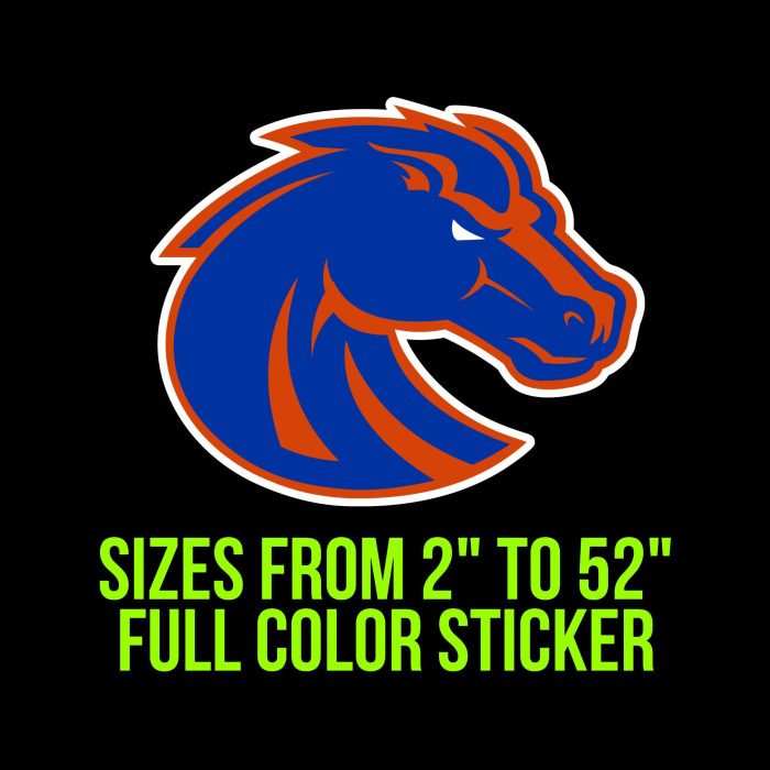 Boise State Broncos Vinyl Decal - Custom Size