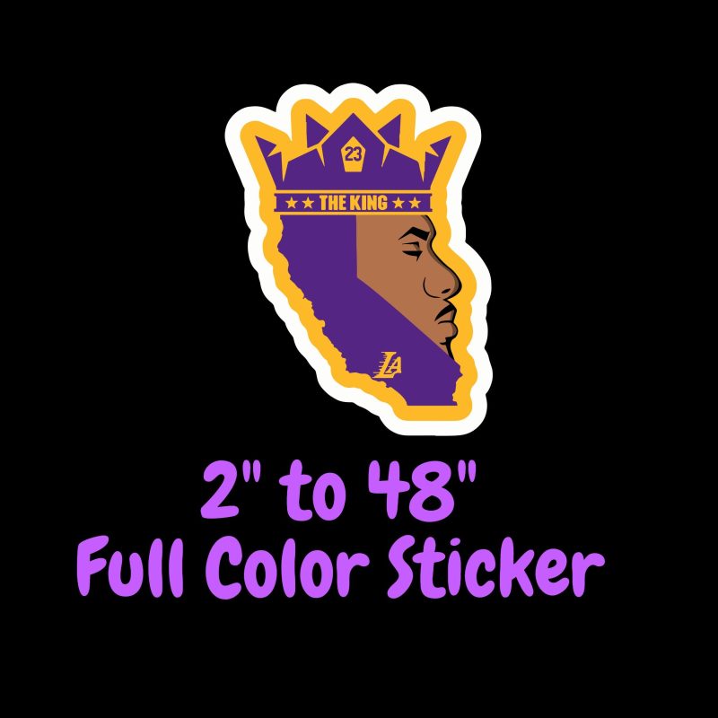 Los Angeles Lakers Full Color Vinyl Sticker - Custom Size