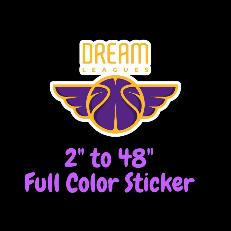 Los Angeles Lakers Full Color Vinyl Sticker - Custom Size