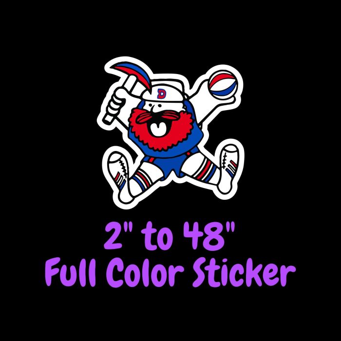 Denver Nuggets Full Color Vinyl Sticker - Custom Size