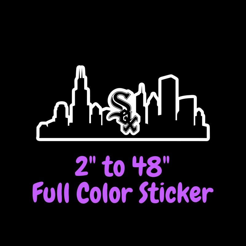 Chicago White Sox - City - Full Color Vinyl Sticker - Custom Size