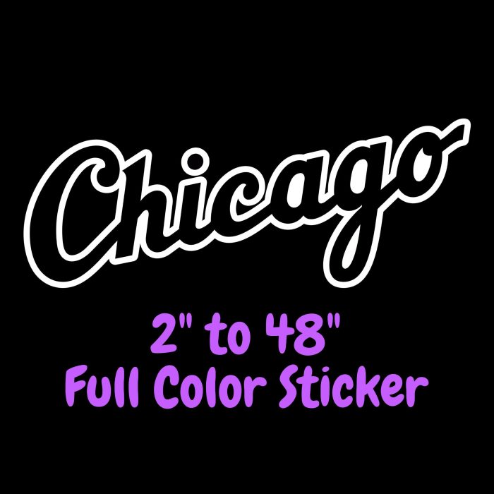 Chicago White Sox - Chicago - Full Color Vinyl Sticker - Custom Size