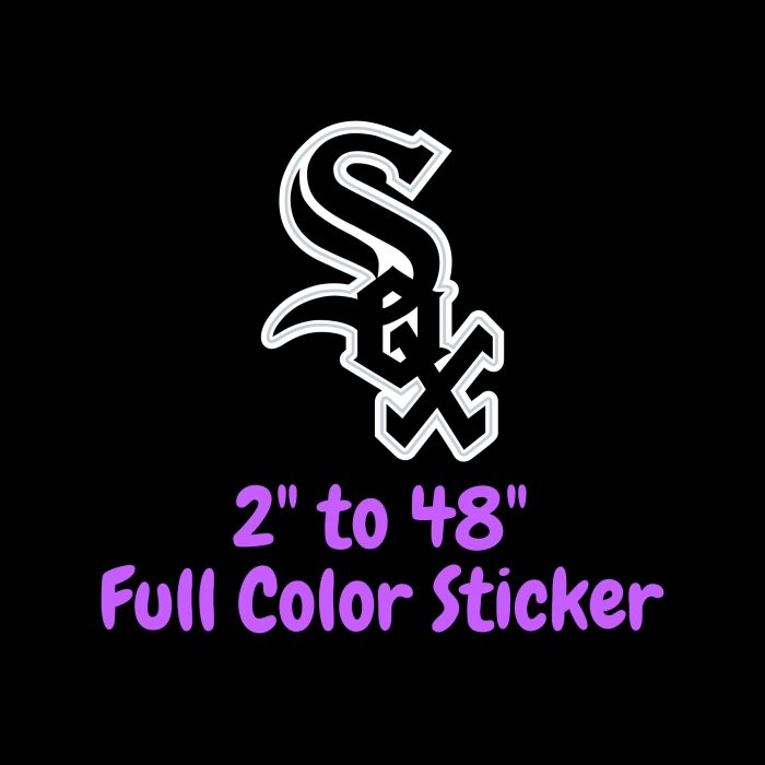 Chicago White Sox - Full Color Vinyl Sticker - Custom Size
