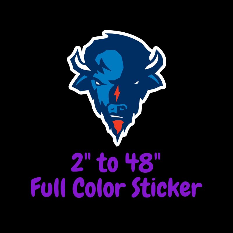 Oklahoma City Thunder Full Color Vinyl Sticker - Custom Size