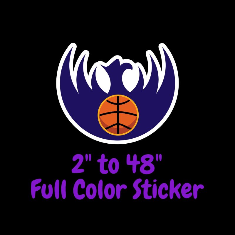 Phoenix Suns Full Color Vinyl Sticker - Custom Size