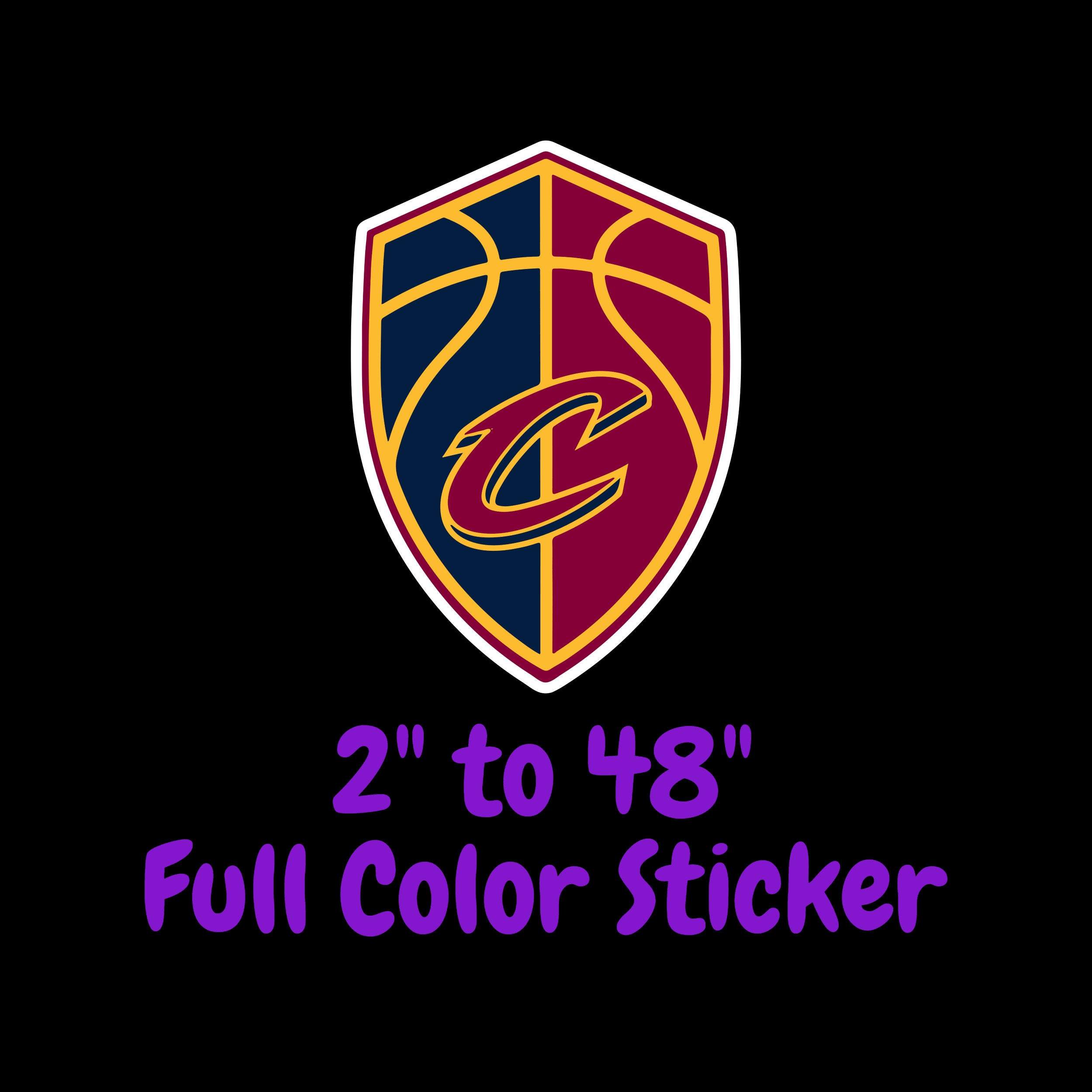 Cleveland Cavaliers - Shield With C In Middle - Full Color Vinyl Sticker - Custom Size