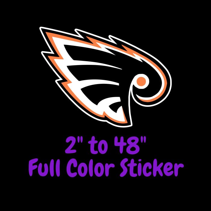 Philadelphia Flyers Full Color Vinyl Sticker - Custom Size