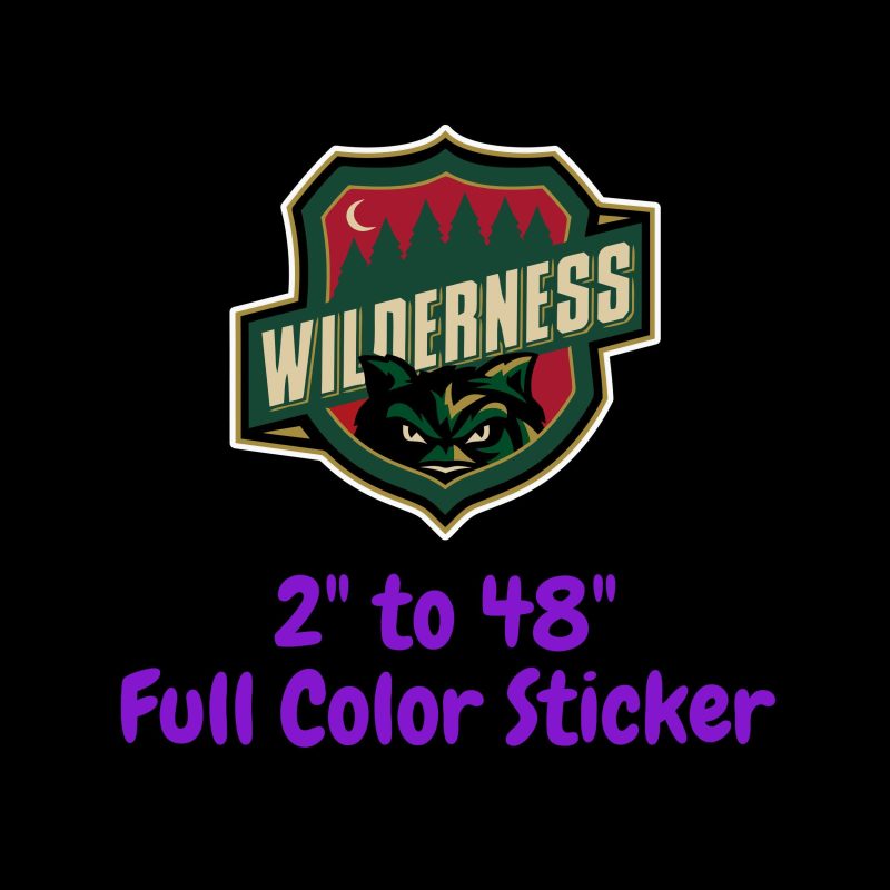 Minnesota Wild - Wilderness - Full Color Vinyl Sticker - Custom Size