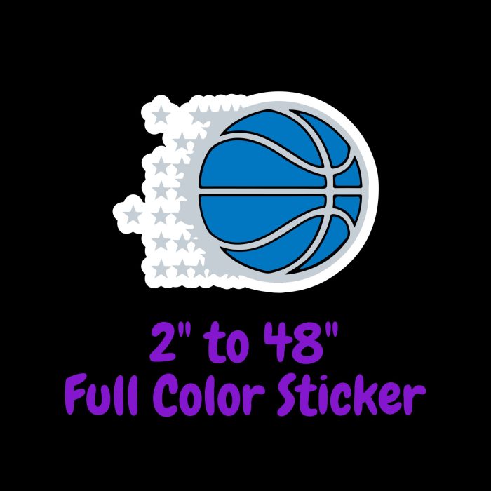 Orlando Magic Full Color Vinyl Sticker - Custom Size