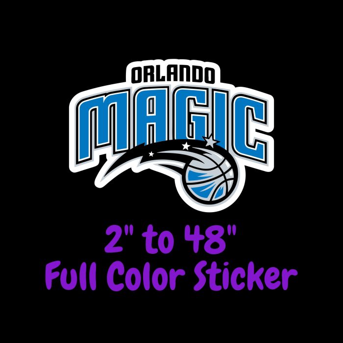 Orlando Magic Full Color Vinyl Sticker - Custom Size