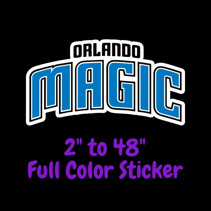 Orlando Magic Full Color Vinyl Sticker - Custom Size