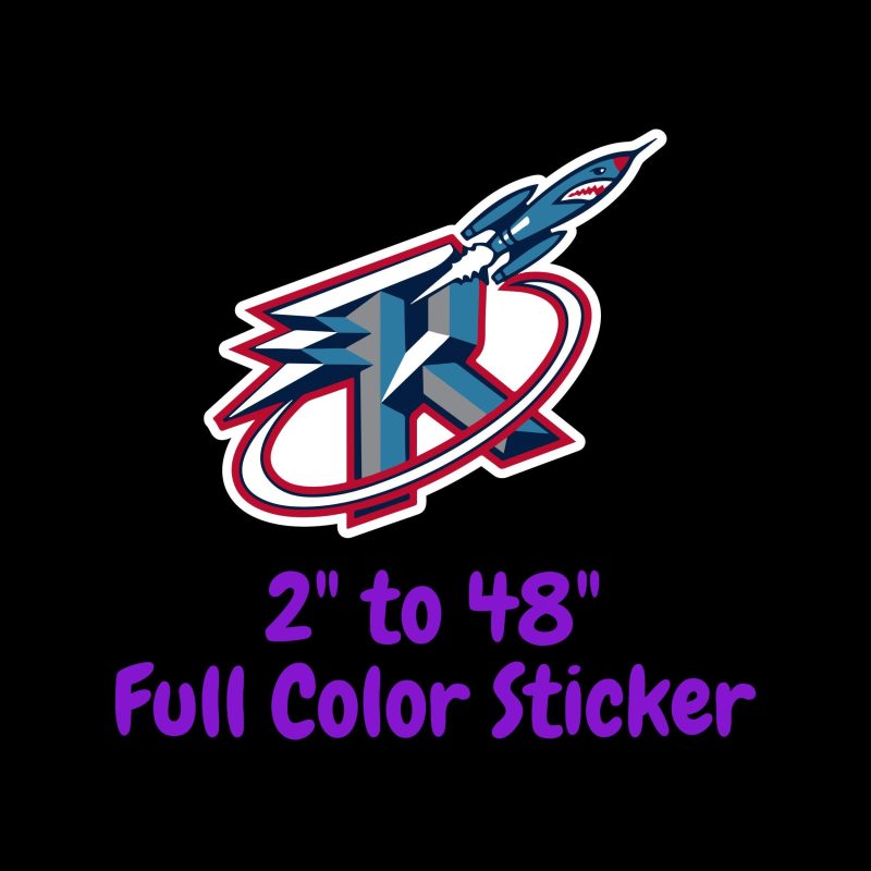 Houston Rockets Full Color Vinyl Sticker - Custom Size