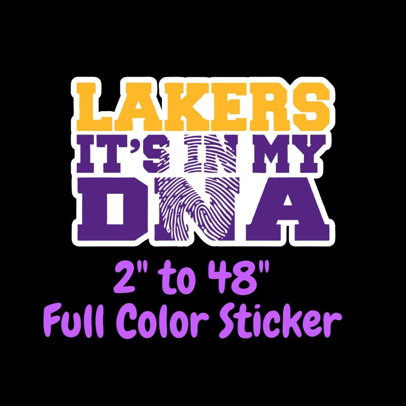Los Angeles Lakers Full Color Vinyl Sticker - Custom Size