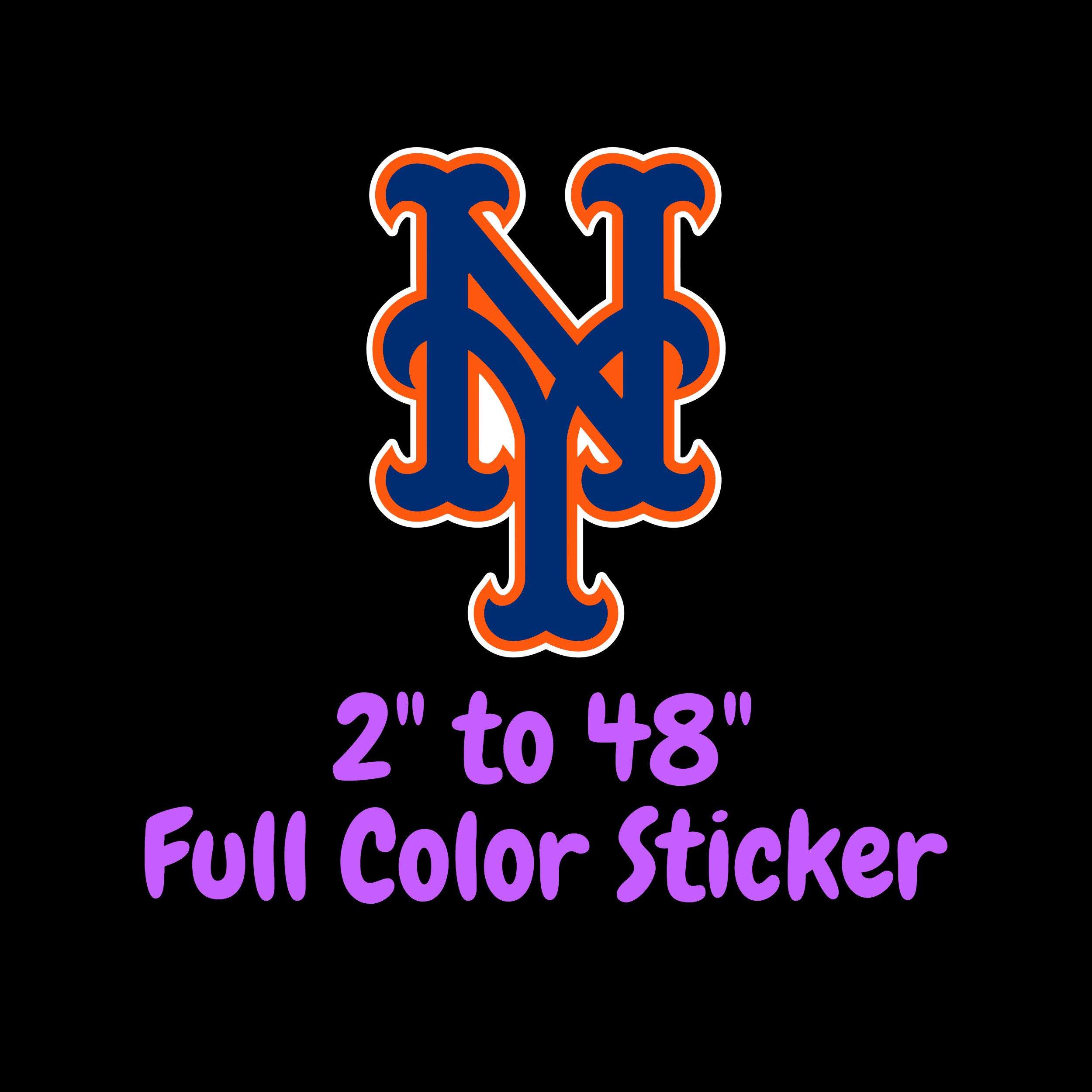 New York Mets - Blue NY - Full Color Vinyl Sticker - Custom Size