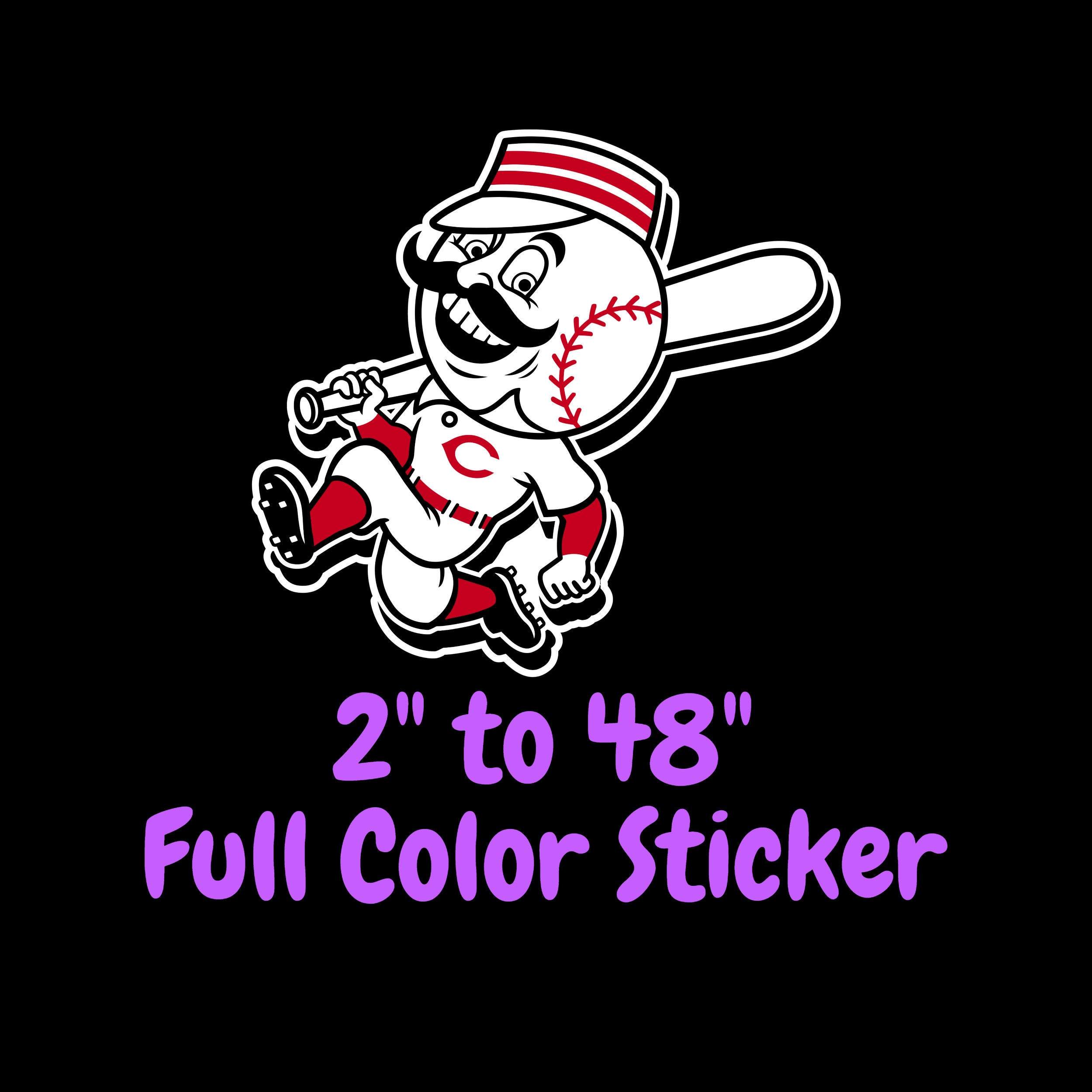 Cincinnati Reds - Mr. Redlegs - Full Color Vinyl Sticker - Custom Size