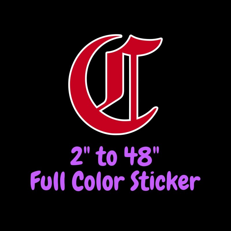 Cincinnati Reds - Fancy C - Full Color Vinyl Sticker - Custom Size
