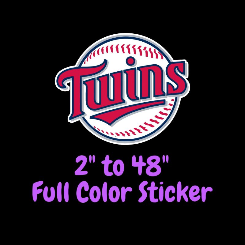 Minnesota Twins - Baseball Twins - Full Color Vinyl Sticker - Custom Size