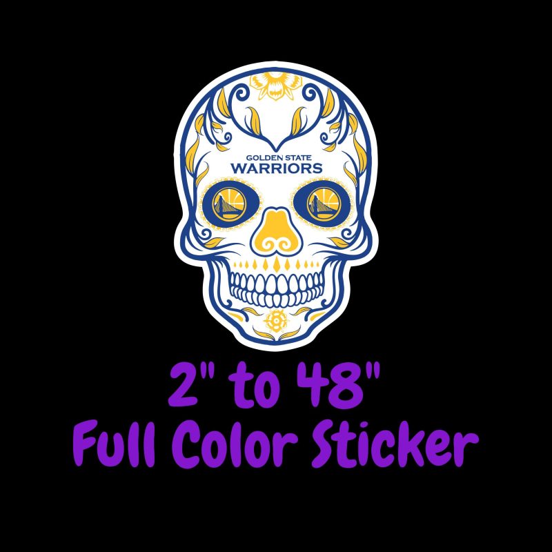 Golden State Warriors Full Color Vinyl Sticker - Custom Size