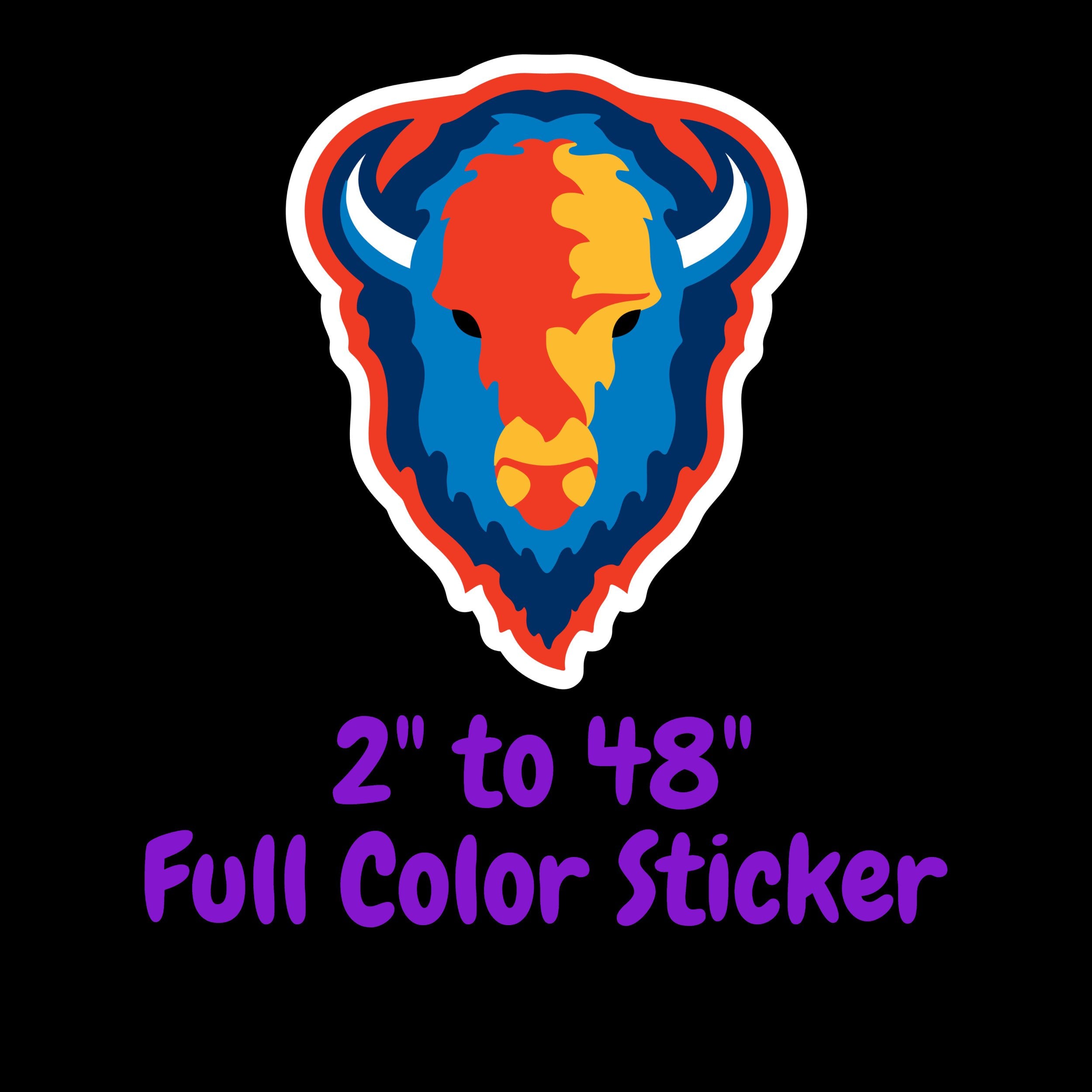 Oklahoma City Thunder Full Color Vinyl Sticker - Custom Size