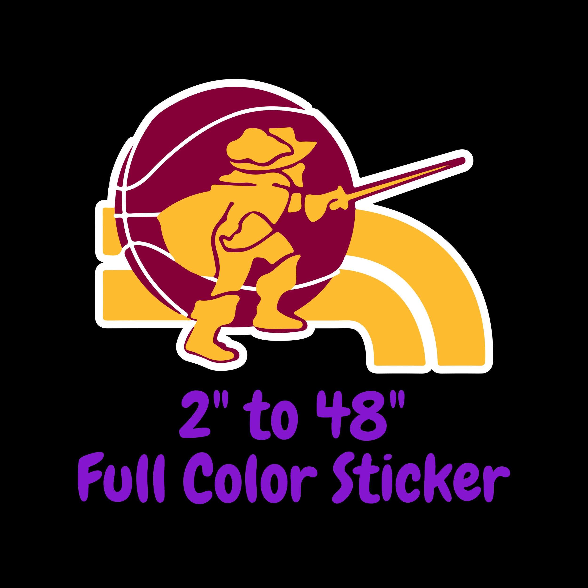 Cleveland Cavaliers Full Color Vinyl Sticker - Custom Size