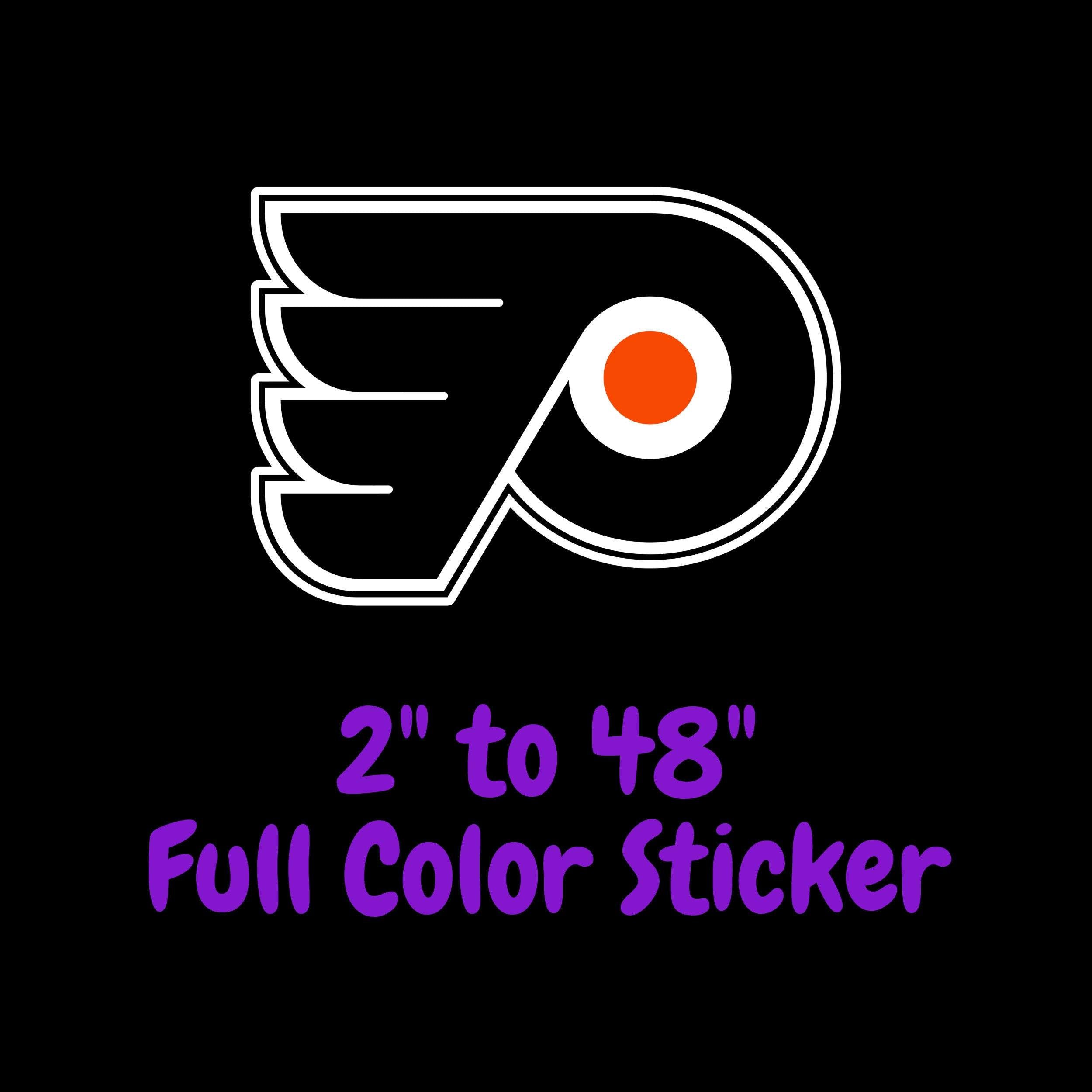 Philadelphia Flyers - P With Wings - Full Color Vinyl Sticker - Custom Size