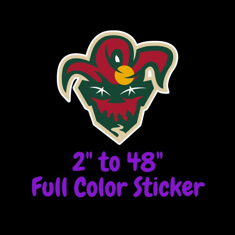 Minnesota Wild Full Color Vinyl Sticker - Custom Size