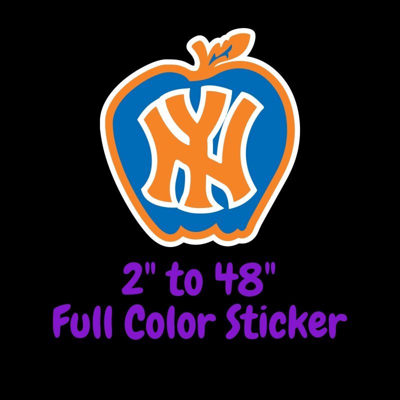 New York Knicks Full Color Vinyl Sticker - Custom Size