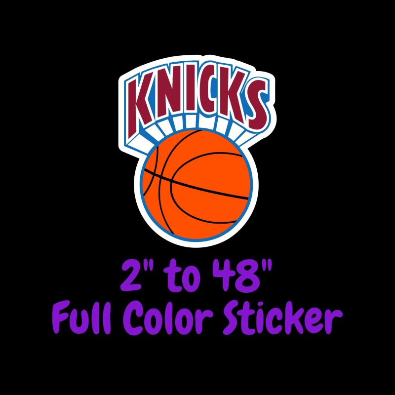 New York Knicks Full Color Vinyl Sticker - Custom Size