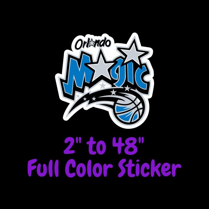 Orlando Magic Full Color Vinyl Sticker - Custom Size