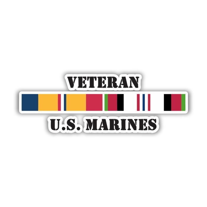 Marines Veteran Full Color Vinyl Decal