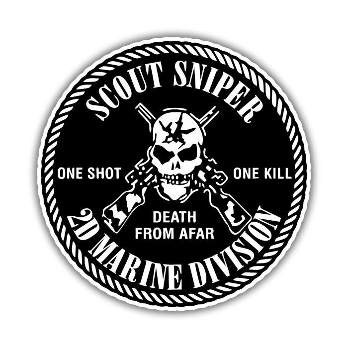 Marine Corp Scout Sniper 317 Full Color Vinyl Decal
