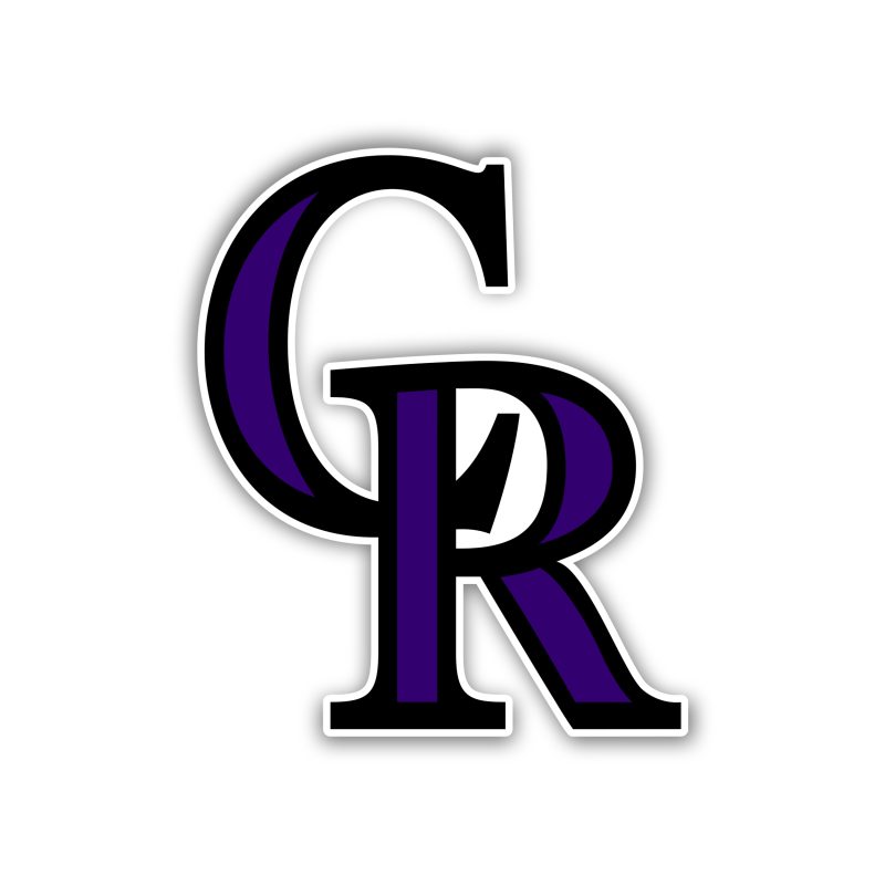 Colorado Rockies - CR - Full Color Vinyl Sticker - Custom Size