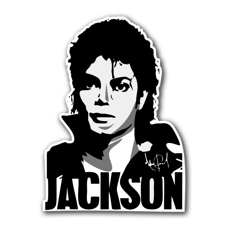 Michael Jackson Full Color Vinyl Decal - Custom Size