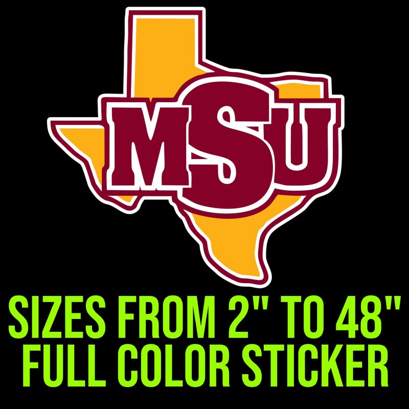 Midwestern State University Full Color Vinyl Decal - Custom Size