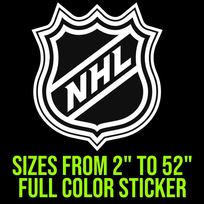 NHL Logo Full Color Vinyl Sticker - Custom Size