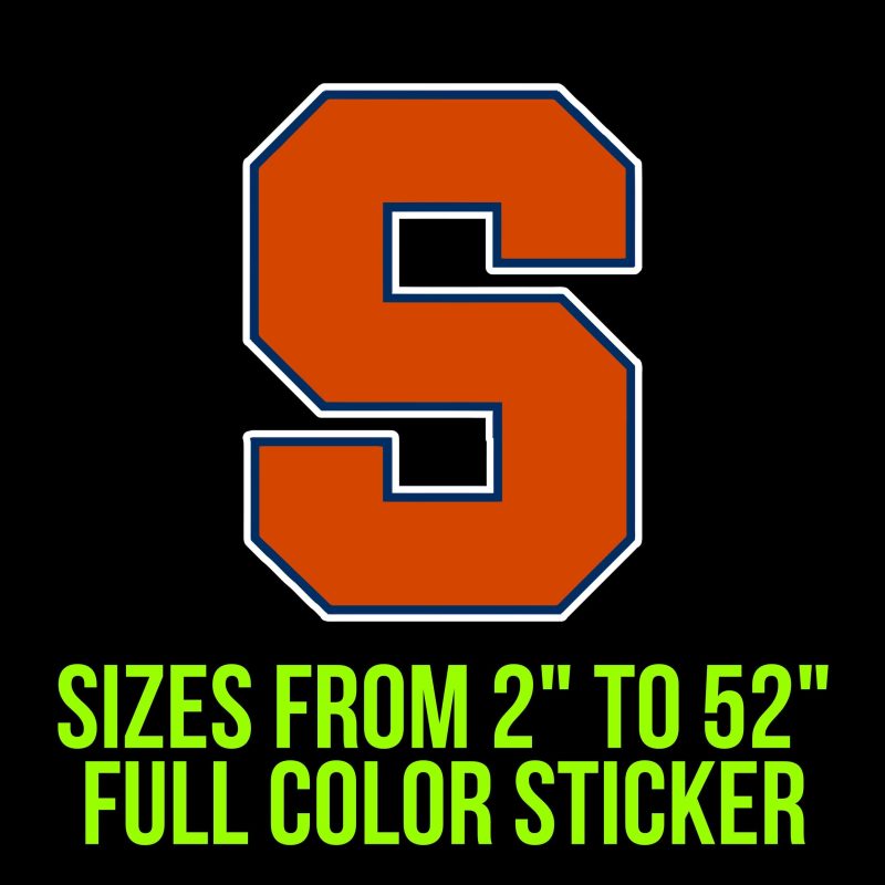 Syracuse Orange Full-Color Vinyl Decal - Custom Size