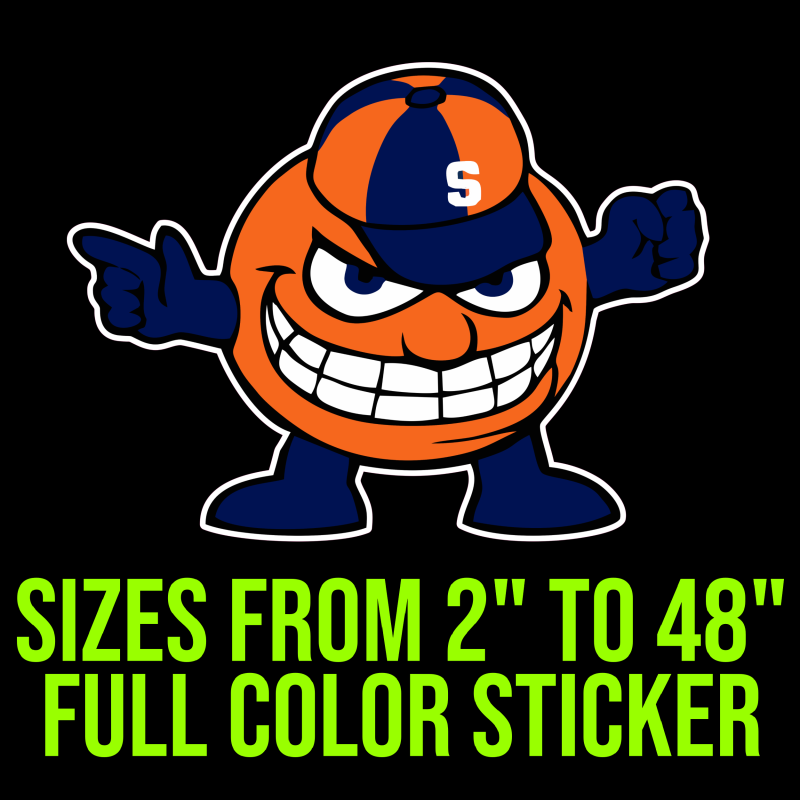 Syracuse Orange Full-Color Vinyl Decal - Custom Size