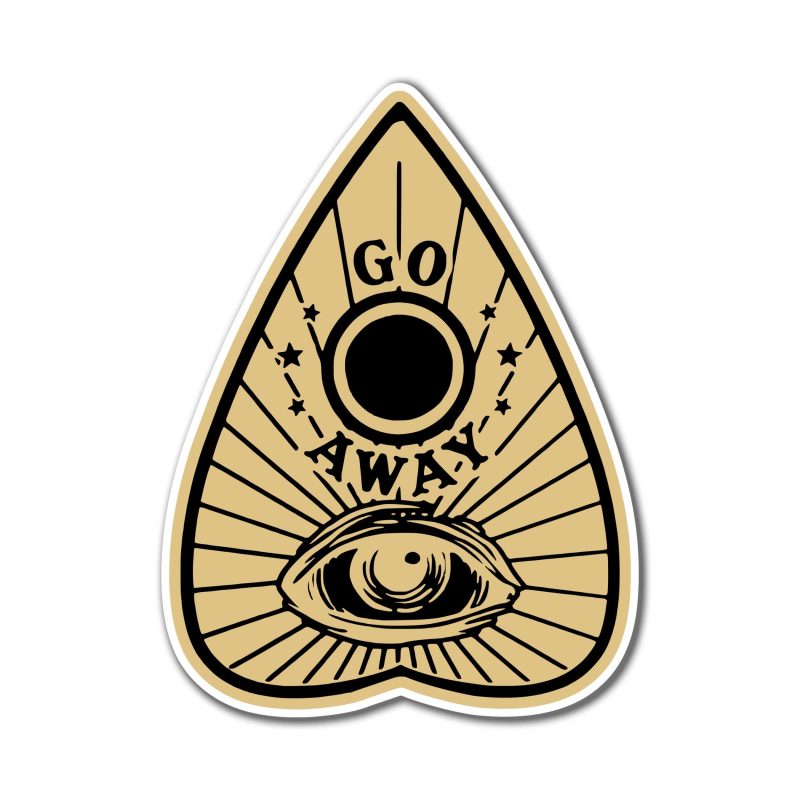 Ouija Board Planchette Full Color Vinyl Decal - Custom Size