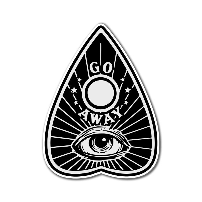 Ouija Board Planchette Full Color Vinyl Decal - Custom Size