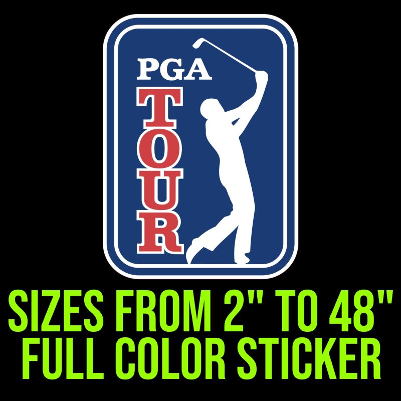 PGA tour logo Full Color Vinyl Decal