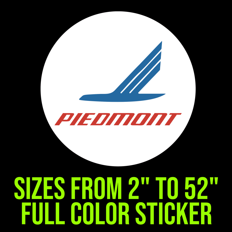 Piedmont Full Color Vinyl Decal - Custom Size