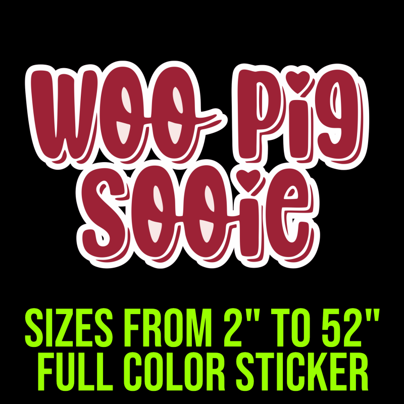Arkansas Razorbacks Full Color Vinyl Decal - Custom Size