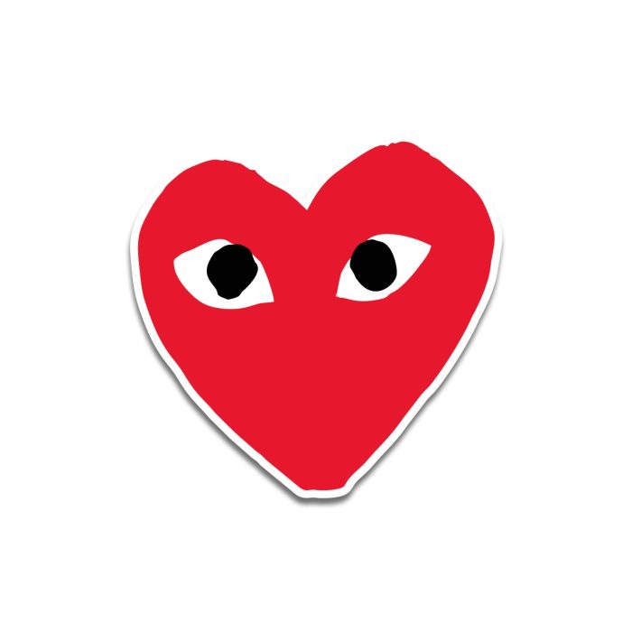 Comme Des Garçons Play Full Color Vinyl Decal - Custom Size