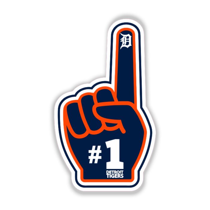 Detroit Tigers - Number #1 - Full Color Vinyl Sticker - Custom Size