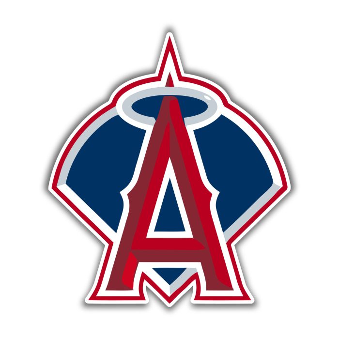 Los Angeles Angels - A With Plate - Full Color Vinyl Sticker - Custom Size